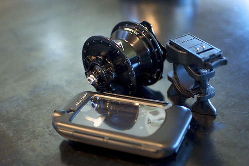 Biologic ReeCharge Case for iPhone, mount, and Dynamo Hub