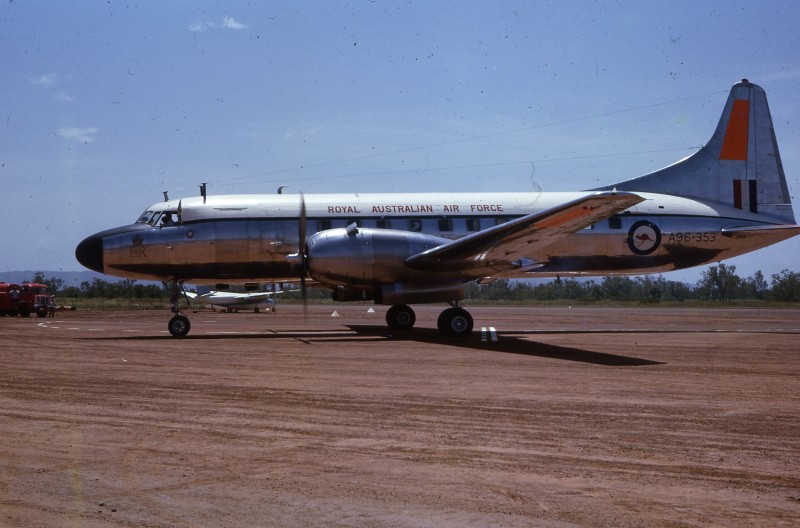 1963-03-17 - RAAF Convair Aircraft at Kununurra Airstrip (KNX), carrying the Royal Tour party.