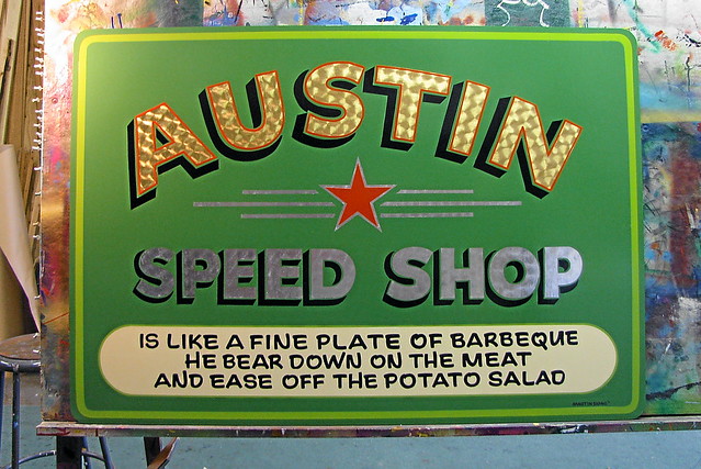 Austin Speed Shop Gary Martin Signs