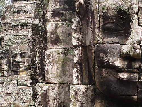 The carved faces of The Bayon