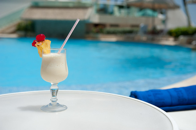 The Pina Colada Coctail - Hotel Dann (Cartagena, Colombia)