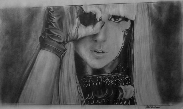 Lady Gaga drawing The first videoclip of Lady Gaga I saw was Poker Face
