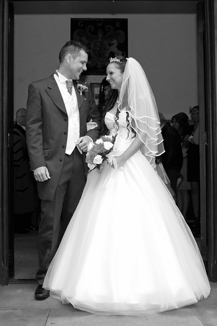 Black and white wedding photography at StMary 39s StMichael 39s Church 