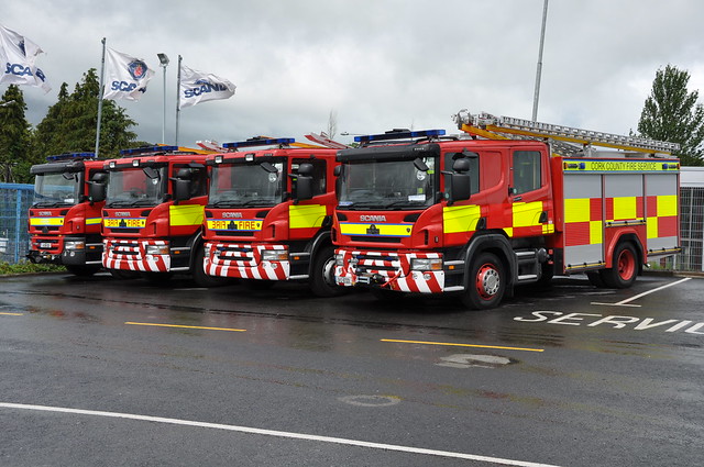 4 New Scania Fire Engines in Westward Scania Stokestown