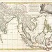 1770 - Bonne Map of India, Southeast Asia ^ The East Indies (Thailand, Borneo, Singapore) -
