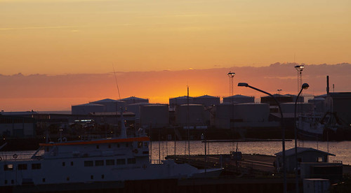 Midnight Sunset, Reykjavik Harbor