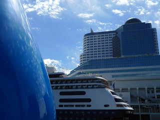 The Drop, cruise ship and Canada Place