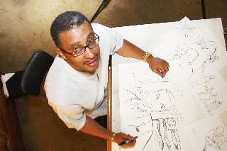 Cartoonist David Brown