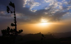 Puesta de sol en alerta naranja Gran Canaria