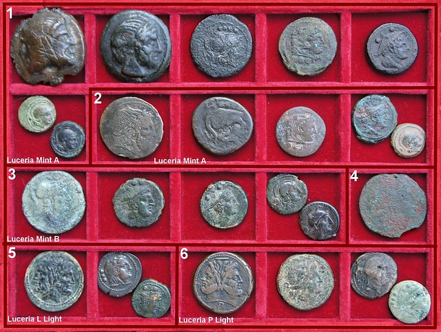 x Luceria Roman Republican struck Bronzes, Second Punic War Period