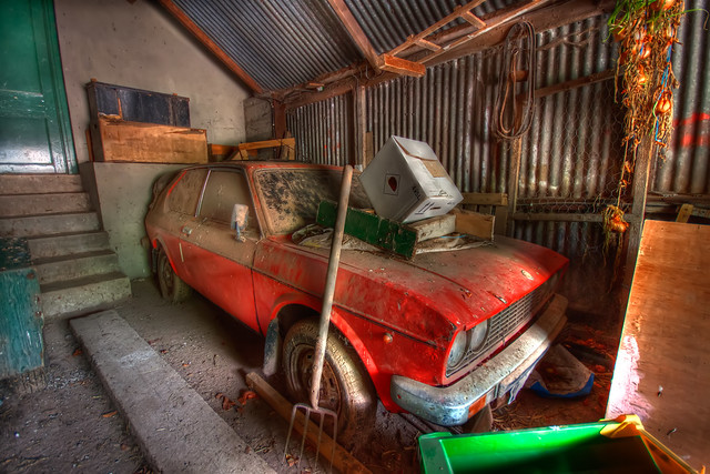 Fiat 128 Berlinetta Rusting away in a shed but still a cool looking Car