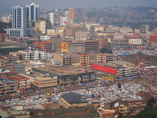 Aussicht vom Minarett der Ghadaffi-Moschee in Kampala