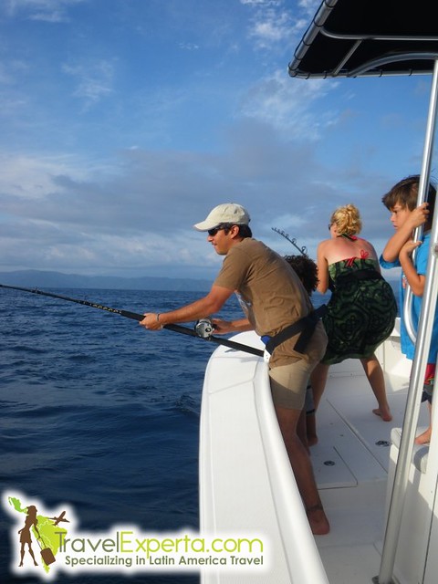two persons doing sport fishing in costa rica