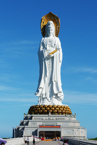 Guan Yin statue over the bridge