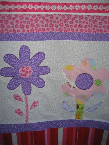 Flower Applique Detail 2 - Liliana's Baby Quilt