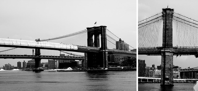[el Puente de Brooklyn en B/N]