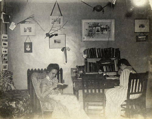 Leila Bascom's dorm room in Chadbourne Hall, 1899.