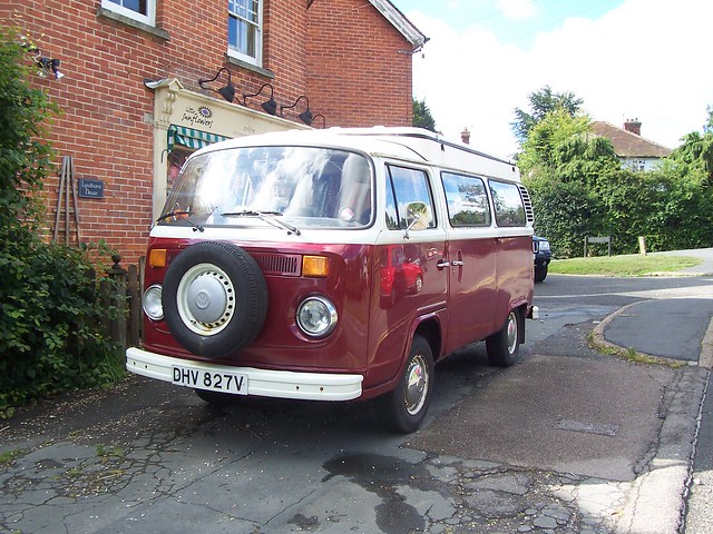 VW Camper van maroon and white not too keen on the colour but its in good