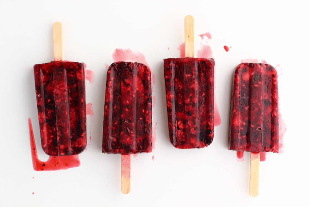 Summer Berry + Mint Ice Pops
