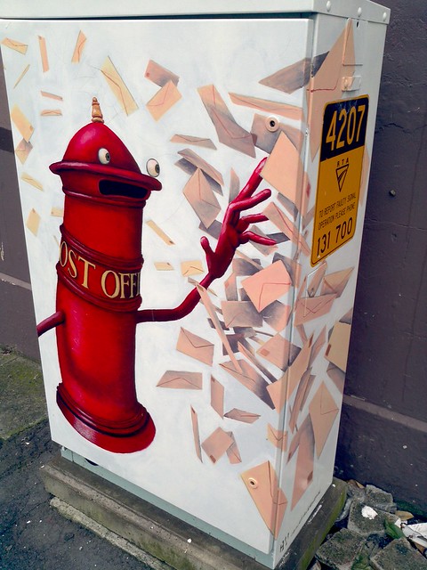 Balmain Street art: Personified Post box