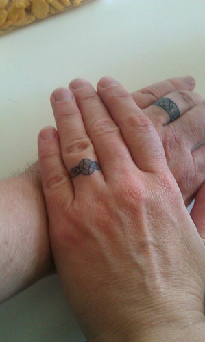 Wedding ring tattoos by suredoc