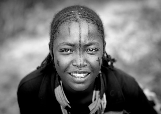 Konso tribe girl with tattoos