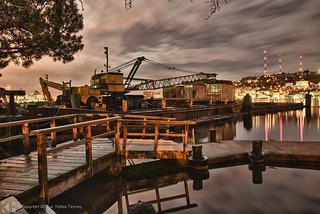 HDR: Eastlake Docks in Seattle