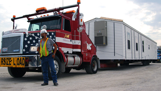First FEMA modular homes arrive in Joplin. Photo by Kansas City District U.S. Army Corps of Engineers