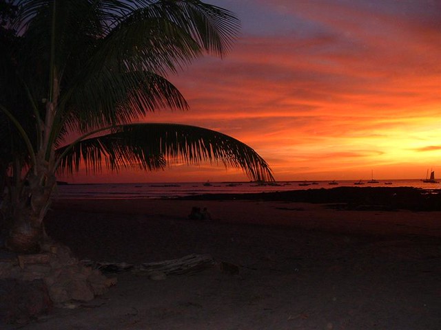 Costa Rica beach Sunset View
