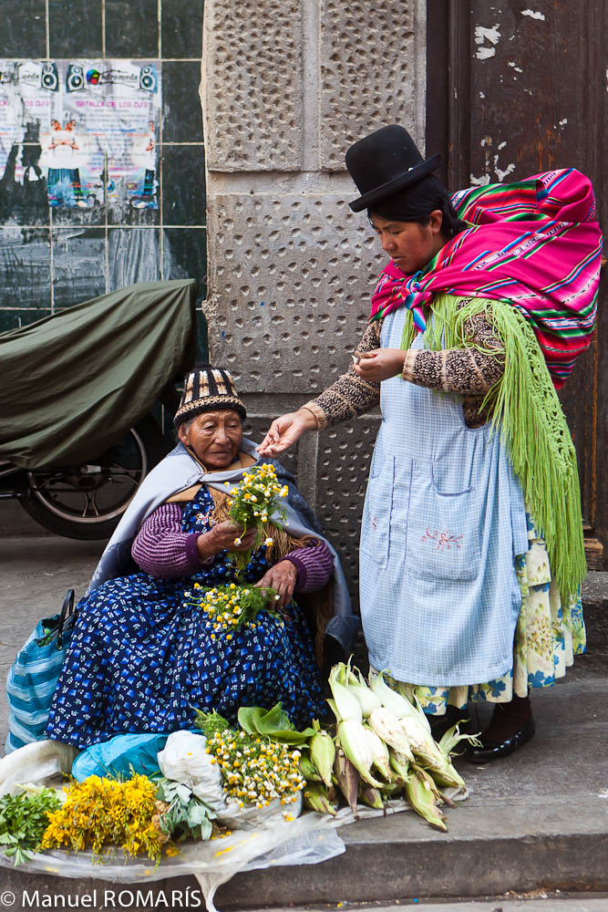 La Paz, Bolivia, flower seller