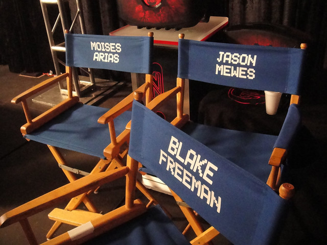 Noobz Movie Shoot Moises Arias Jason Mewes and Blake Freeman chairs