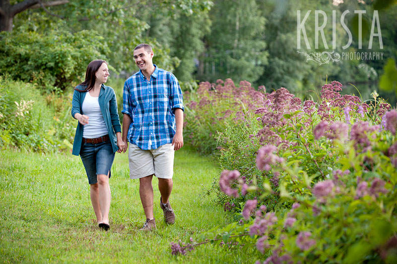 Summer Engagement Session by the pond