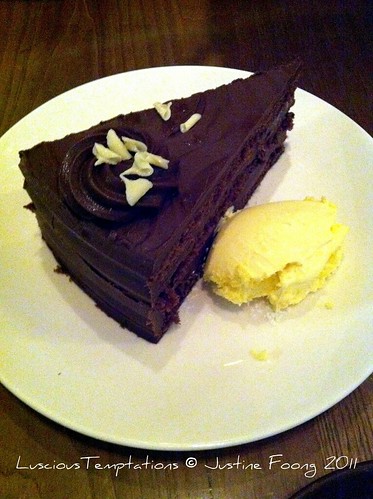 Chocolate Fudge Cake with Clotted Cream - Brew, Clapham Junction/Battersea