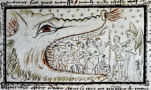 Hell's Mouth. Flemish c. 1435. bodl_Douce305 by tony harrison
