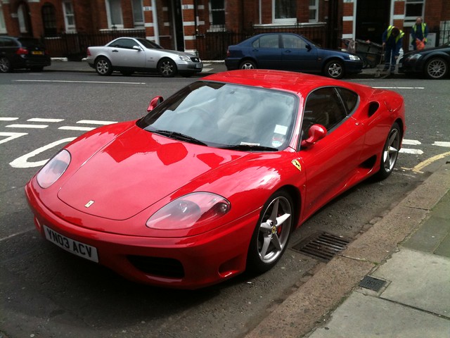 Red Ferrari 360 Modena Found parked somewhere in Knightsbridge London