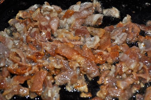 baked beans/chop bacon frying