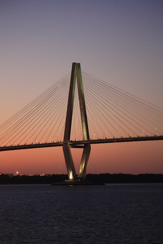 Ravenel Bridge at sunset