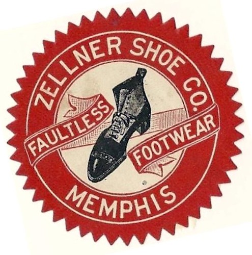 c. 1906 ad stamp for Zellner Shoe Co., Memphis, Tenn. by ⓑⓘⓡⓒⓗ from memphis
