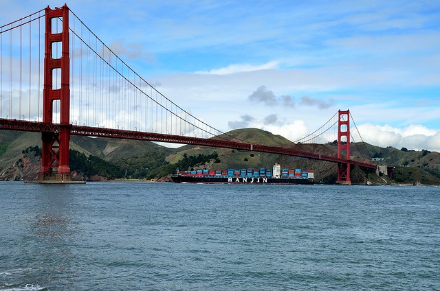 Cargo Leaving the San Francisco Bay