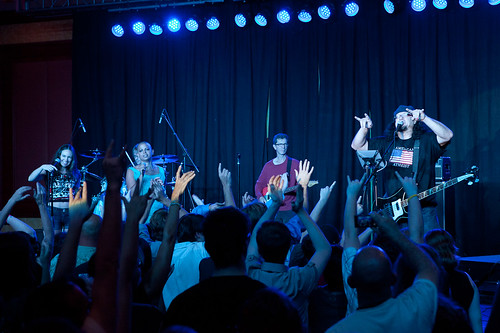 Penn Jillette and his band, No God Band