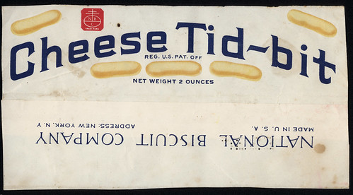 Nabisco - Cheese Tid-Bit - partial package wrap - 1930's 1940's by JasonLiebig