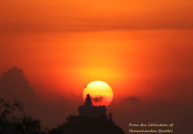 sunset behind temple 1