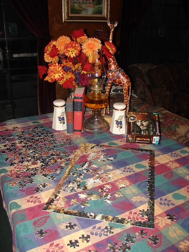 Family Room table - Autumn decor