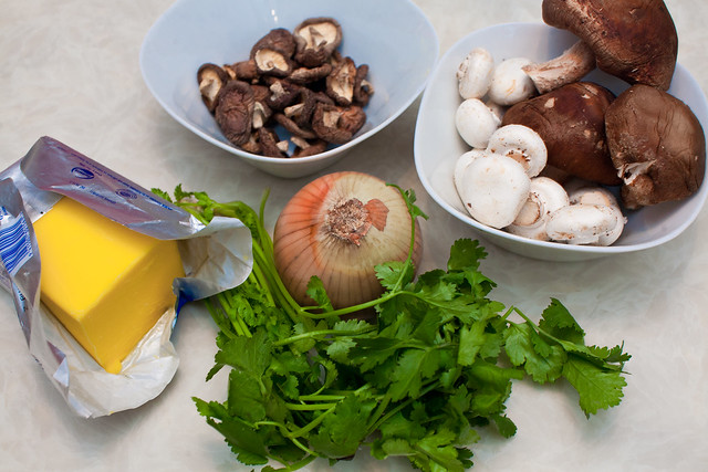 鮮菇燉飯 食材