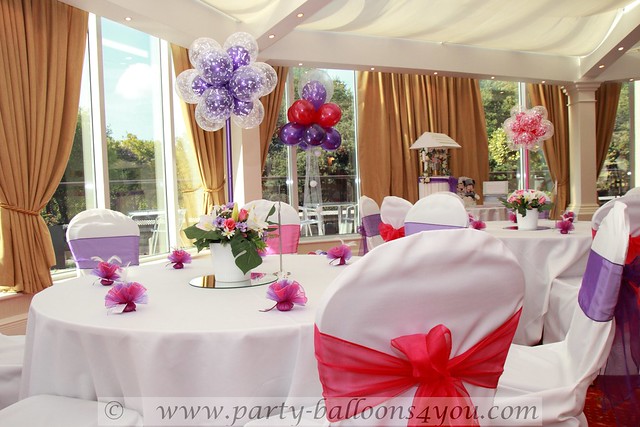 Hot Pink and Purple wedding decorations Wedding Decorations balloons 