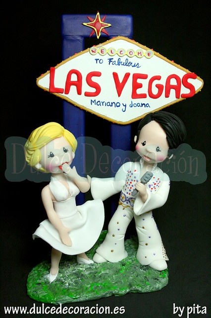 Novios Marylin y Elvis en las Vegas