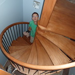 Finishing the spiral stairs