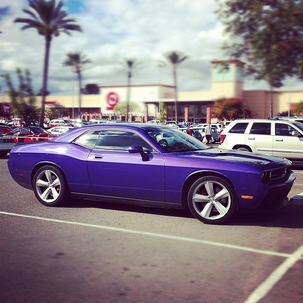 A PURPLE and black SRT8 Challenger I want one