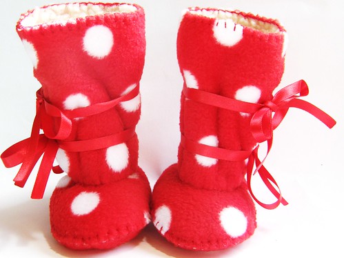 Red Polka Dots Ugg Baby Boots