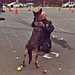 Officer Dominc Raysick, Lila's handler, gives her some play time